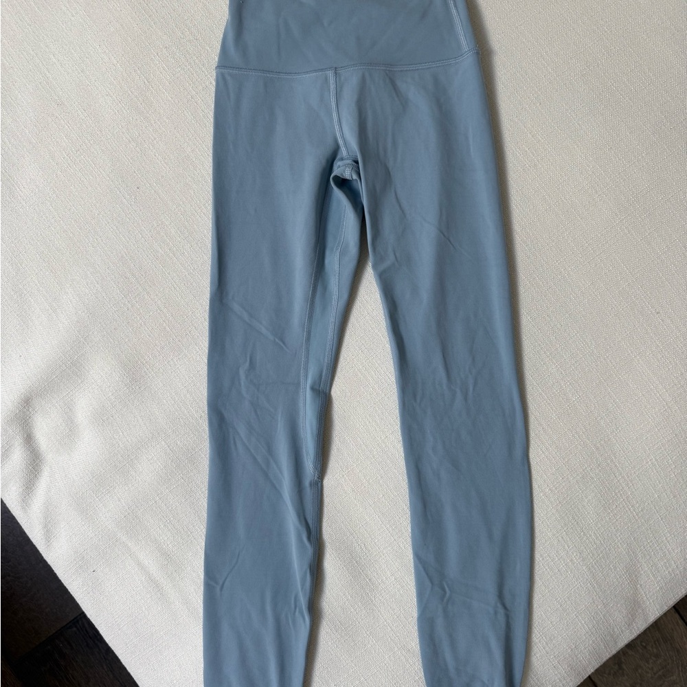 Blue lululemon high rise align leggings 28”